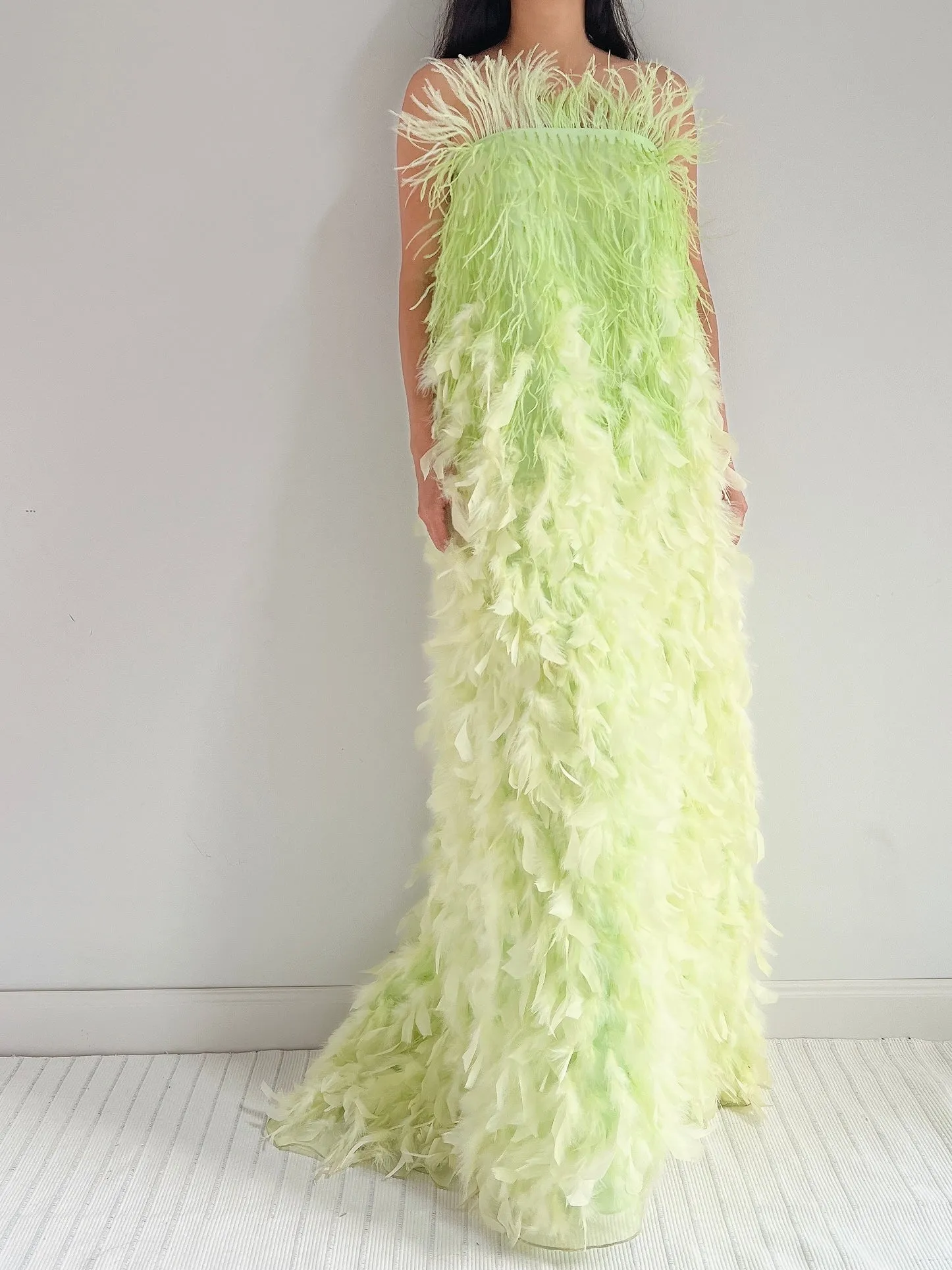 Y2K Feather Hi-Low Dress/Skirt - XS/S
