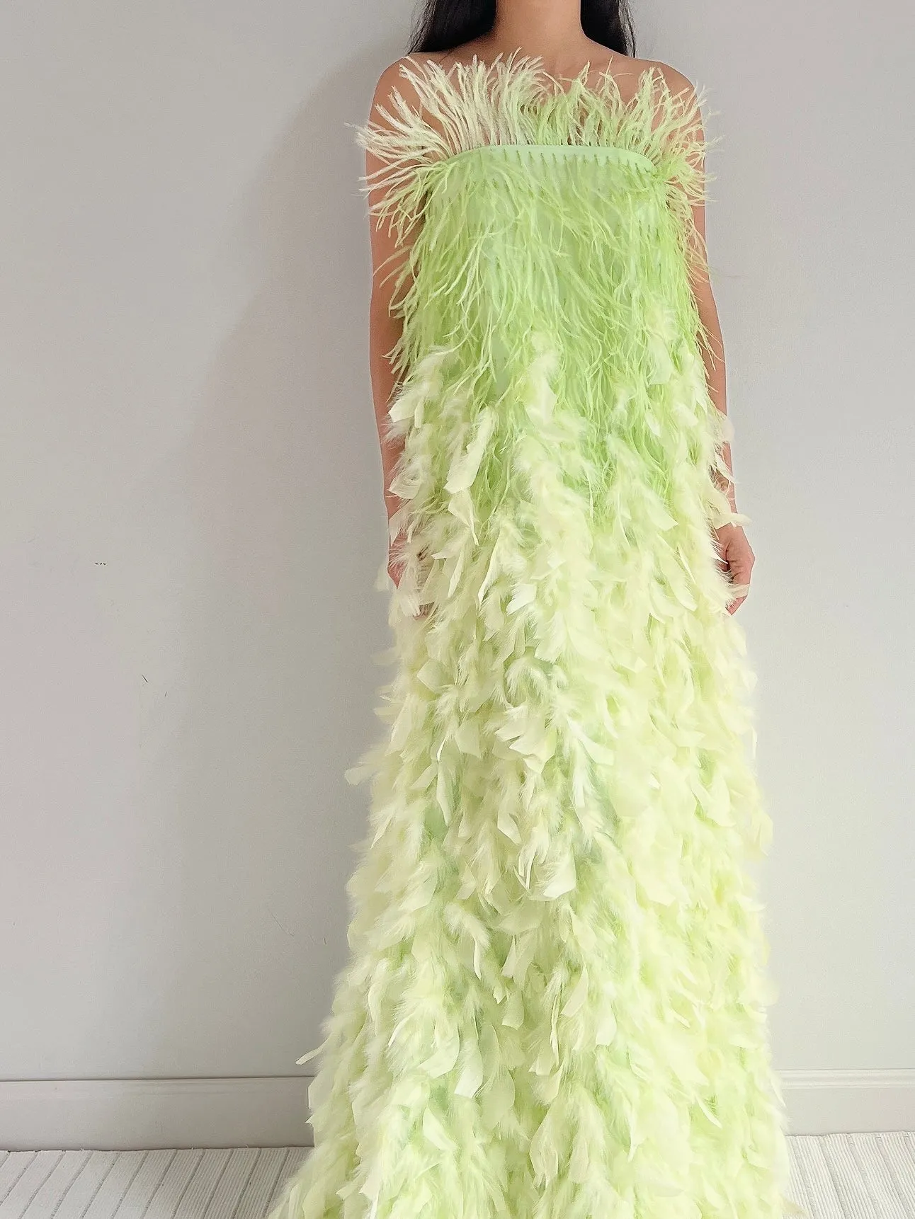 Y2K Feather Hi-Low Dress/Skirt - XS/S