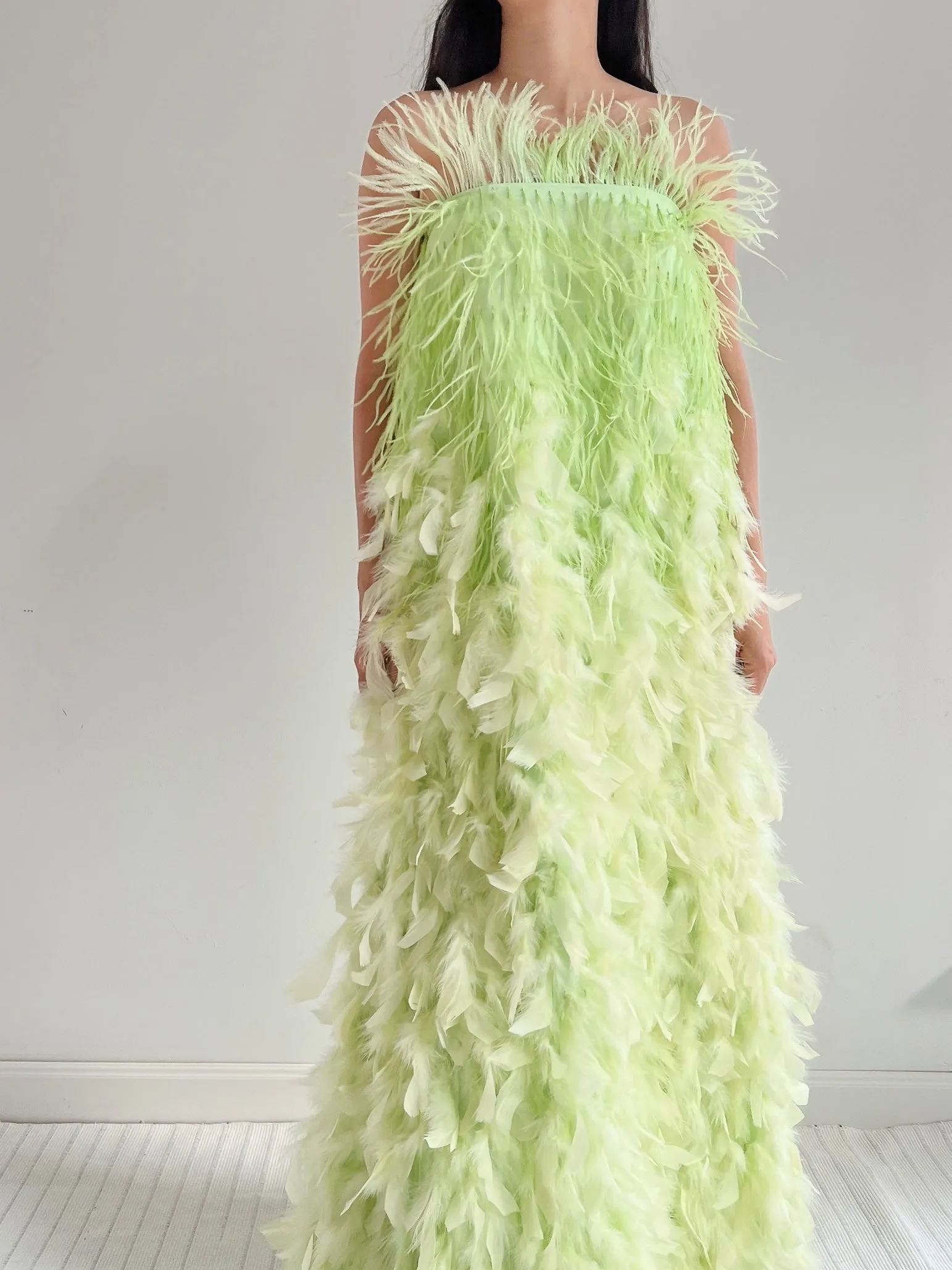 Y2K Feather Hi-Low Dress/Skirt - XS/S