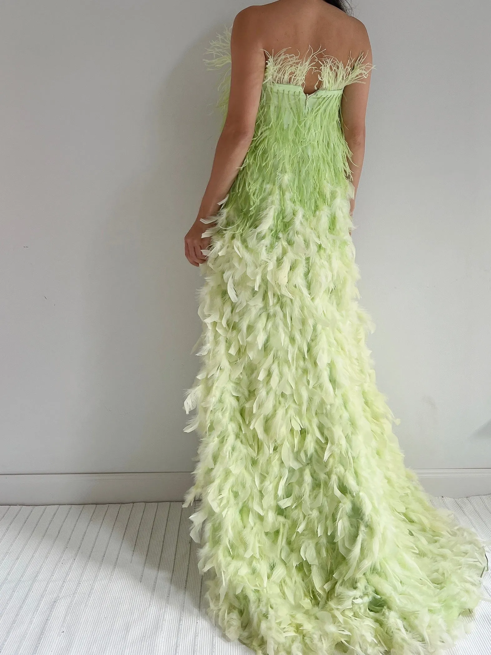 Y2K Feather Hi-Low Dress/Skirt - XS/S