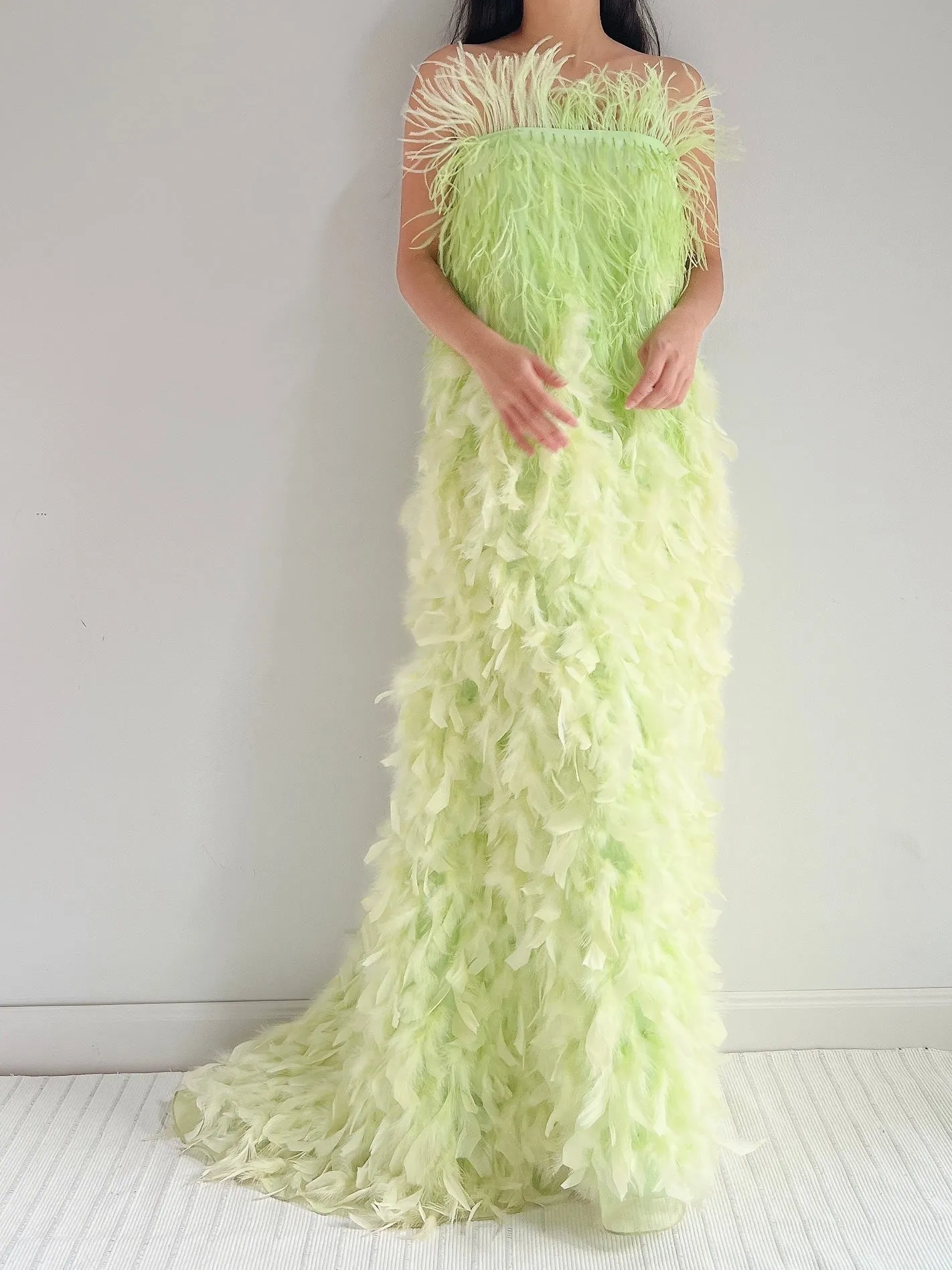 Y2K Feather Hi-Low Dress/Skirt - XS/S