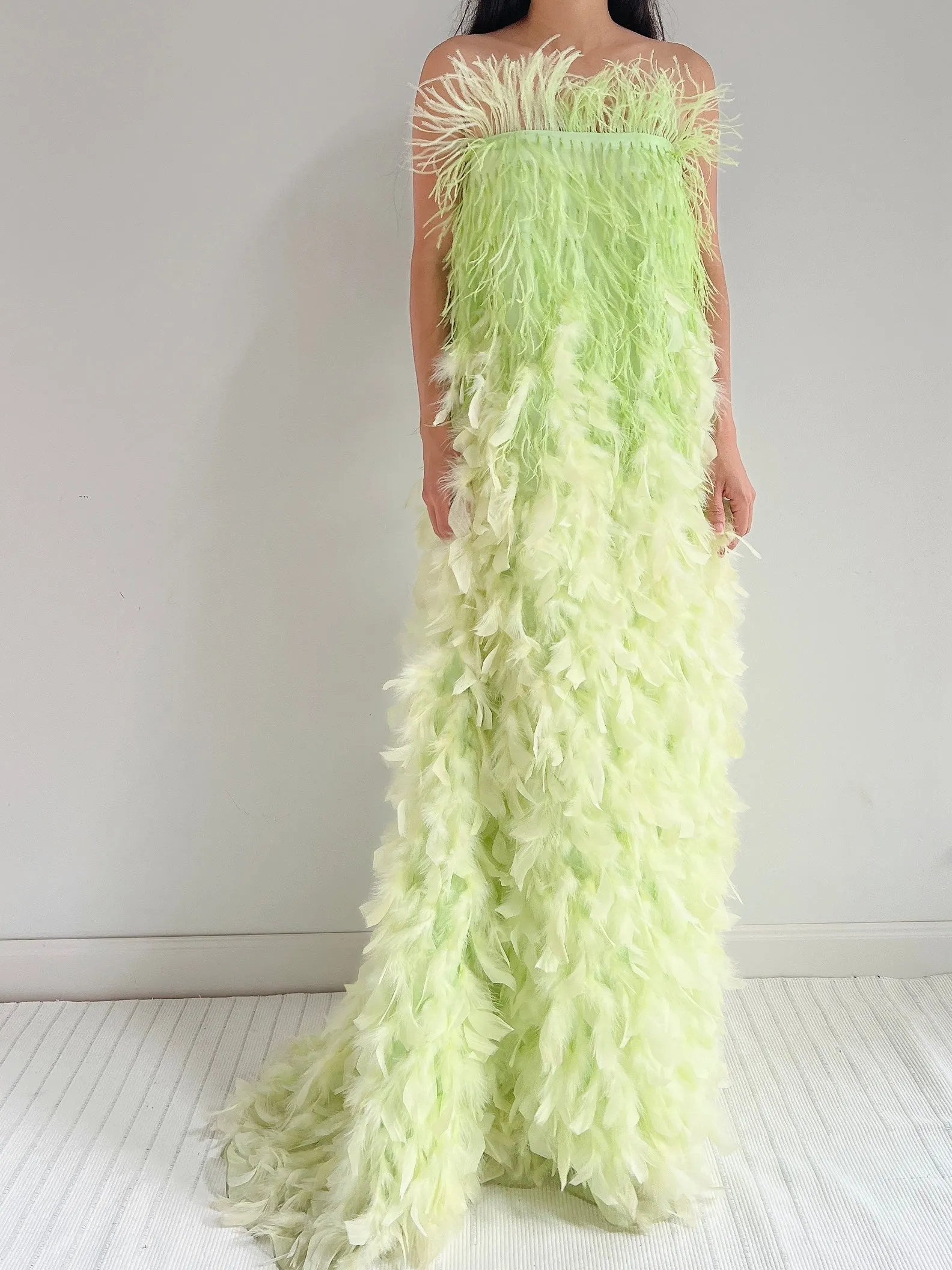 Y2K Feather Hi-Low Dress/Skirt - XS/S