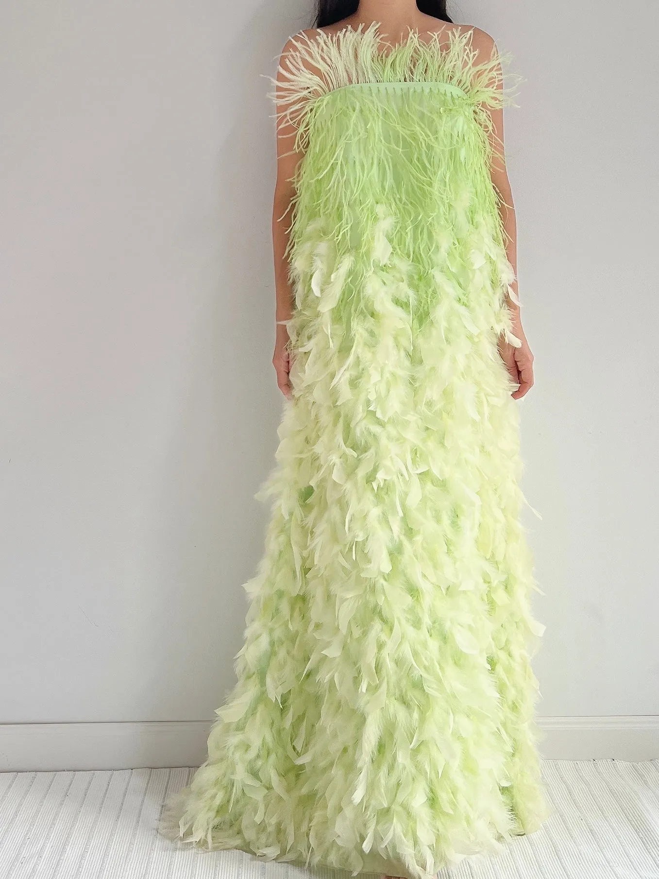 Y2K Feather Hi-Low Dress/Skirt - XS/S