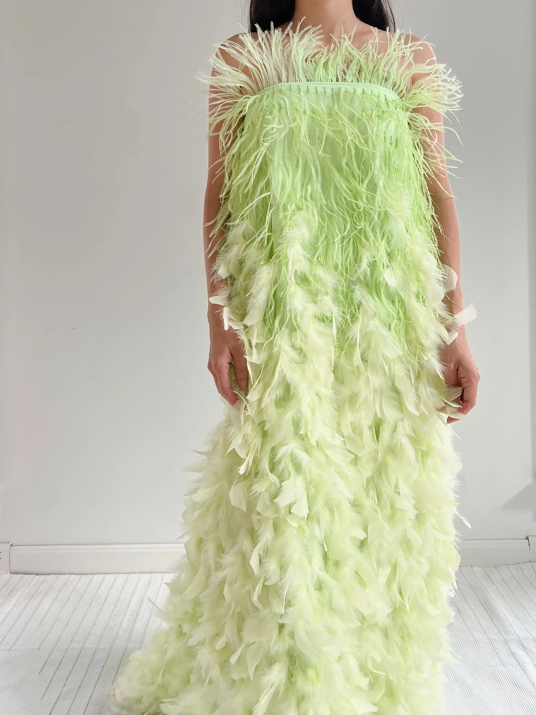 Y2K Feather Hi-Low Dress/Skirt - XS/S