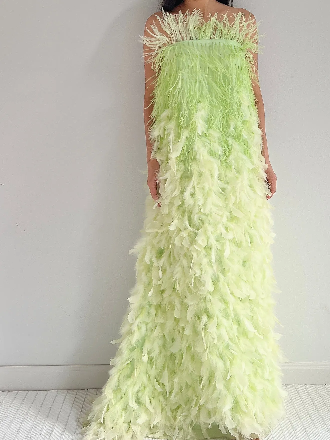 Y2K Feather Hi-Low Dress/Skirt - XS/S
