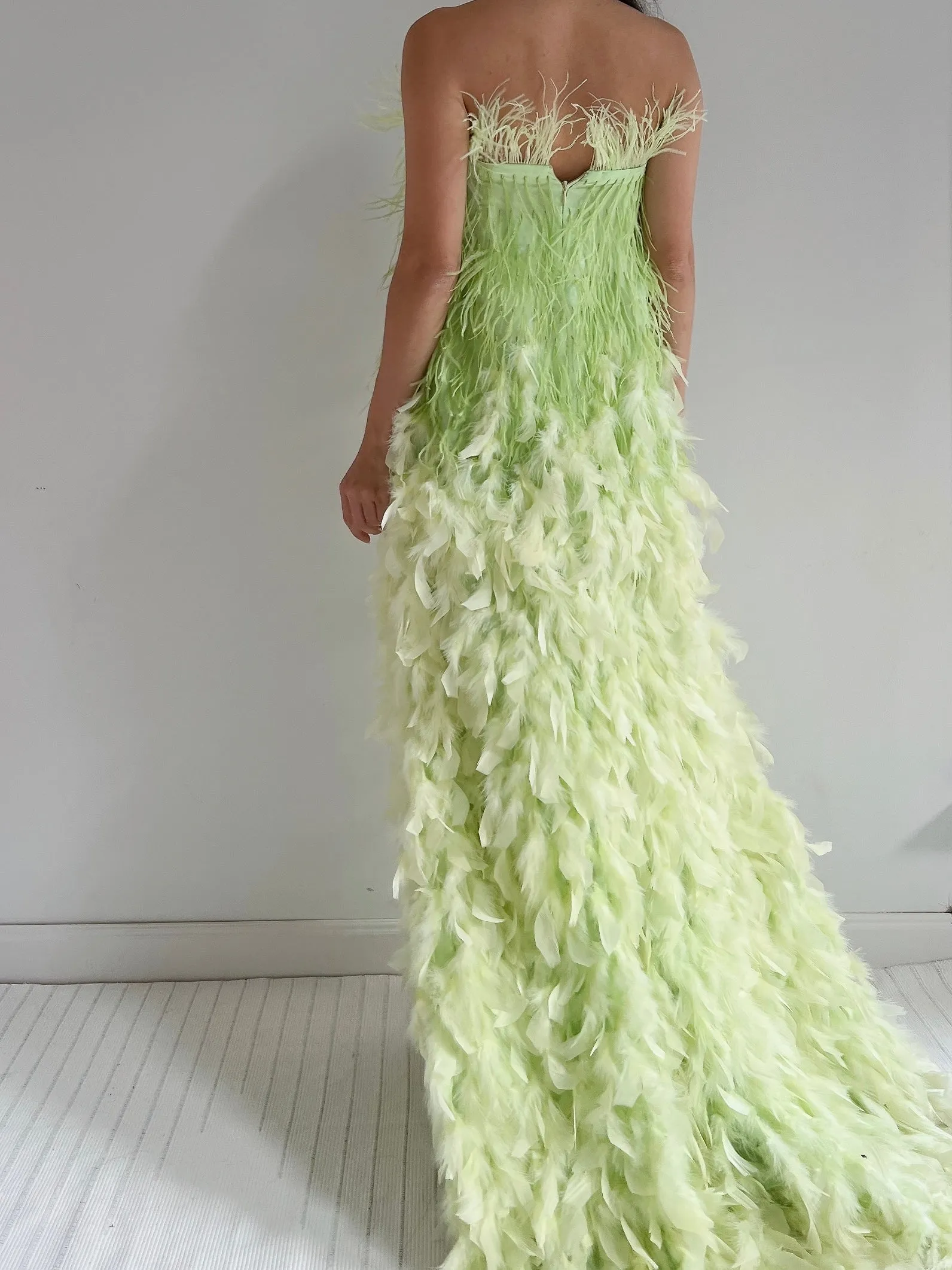 Y2K Feather Hi-Low Dress/Skirt - XS/S