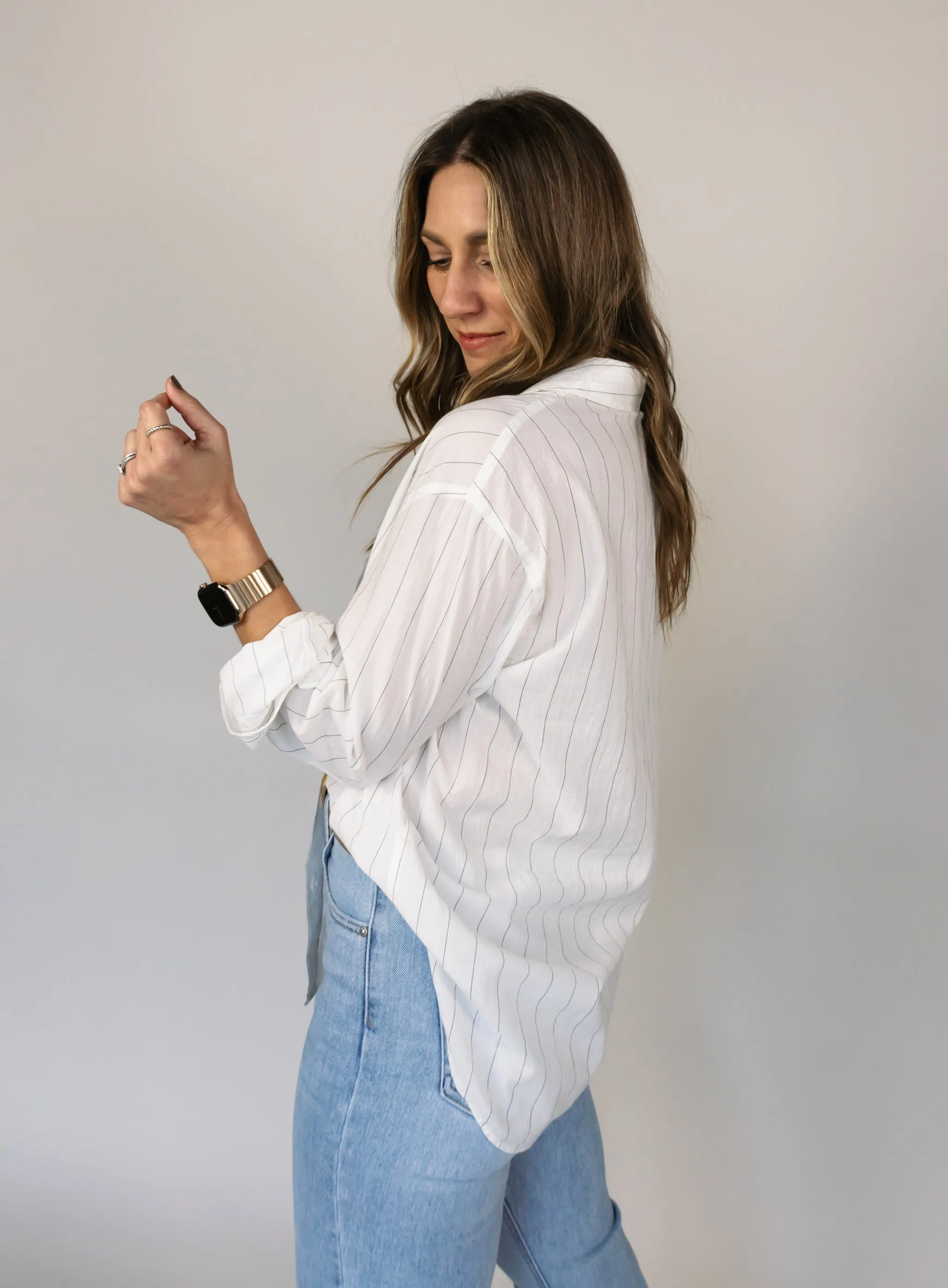 Z Supply: Seaport Striped Shirt - White
