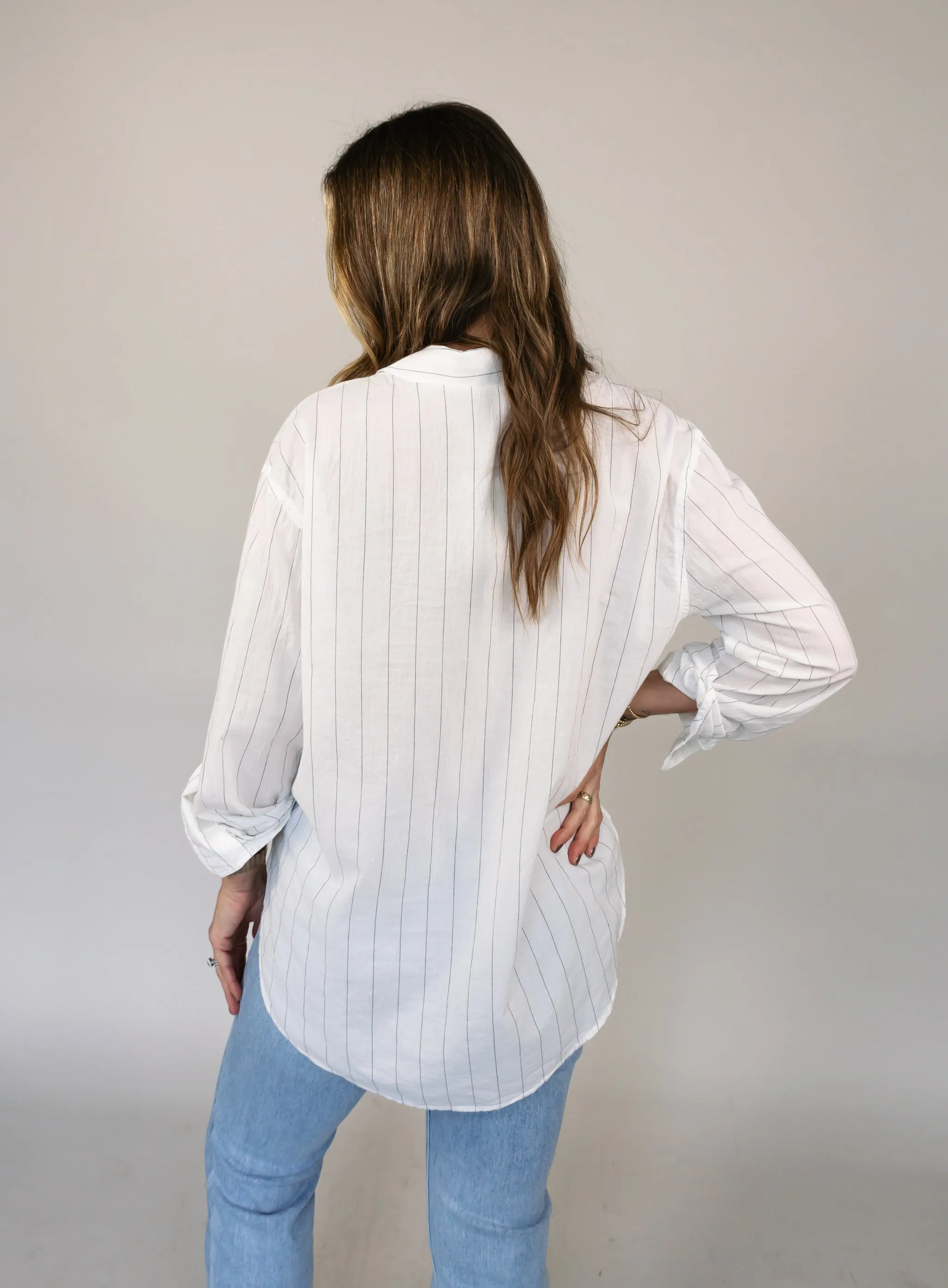 Z Supply: Seaport Striped Shirt - White